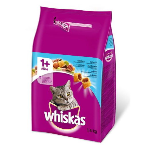 WHISKAS FOR ADULT CATS WITH TUNA 1400gr