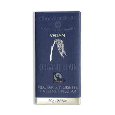 CHOCOLAT STELLA DARK CHOCOLATE HAZELNUT NECTAR GLUTEN FREE 80gr bio