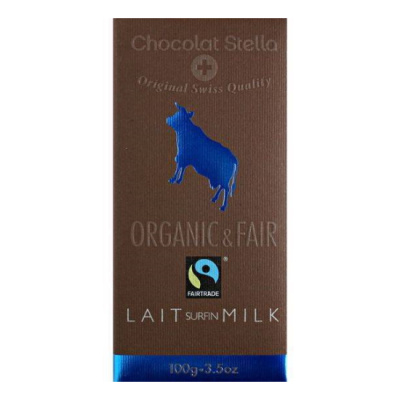 CHOCOLAT STELLA MILK CHOCOLATE GLUTEN FREE 100gr bio