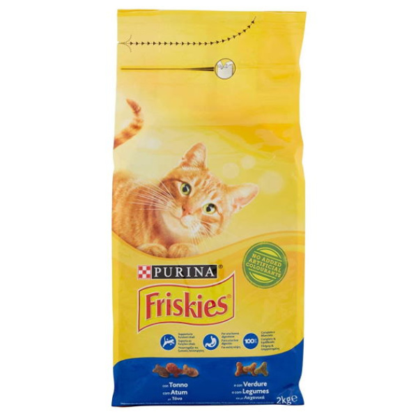 FRISKIES PURINA FOR ADULT CATS WITH TUNA AND VEGETABLES 2KG