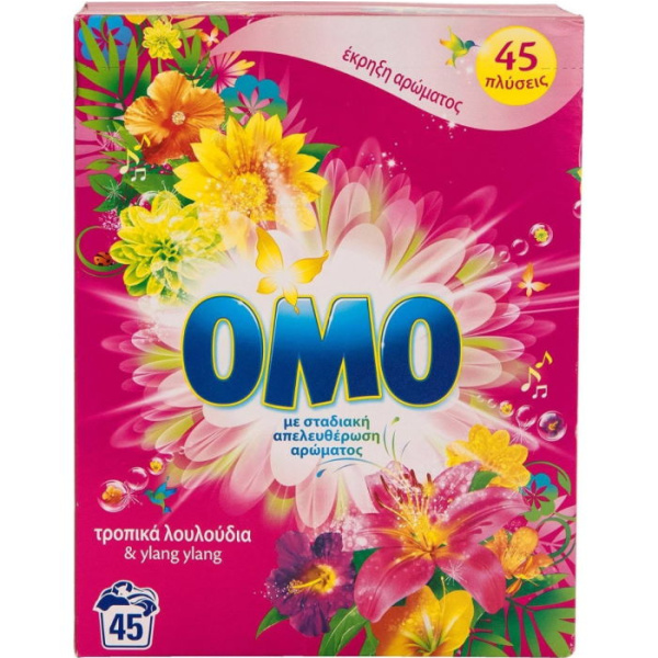 OMO TROPICAL FLOWERS & YLANG YLANG LAUNDRY DETERGENT 30 CUPS 1.95LT