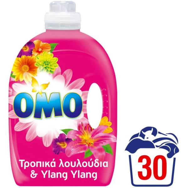 OMO TROPICAL FLOWERS & YLANG YLANG LAUNDRY DETERGENT 30 CUPS 1.95LT