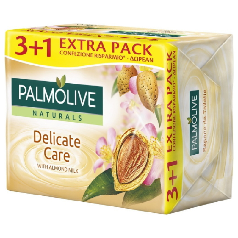PALMOLIVE DELICATE CARE SOAP WITH ALMOND MILK 4X90gr