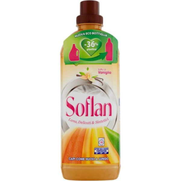 SOFLAN Υγρό Απορρυπαντικό 15 Μεζούρες Βανίλια 900ml