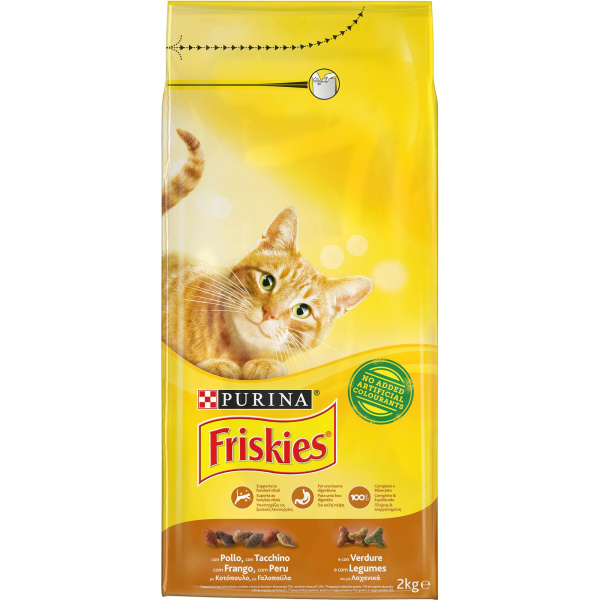 FRISKIES PURINA FOR CATS WITH CHICKEN TURKEY AND VEGETABLES 2KG