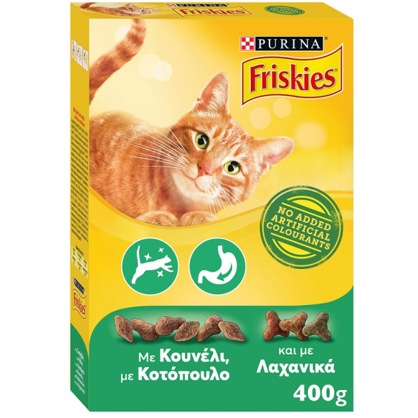FRISKIES PURINA FOR CATS WITH RABBIT CHICKEN AND VEGETABLES 400gr
