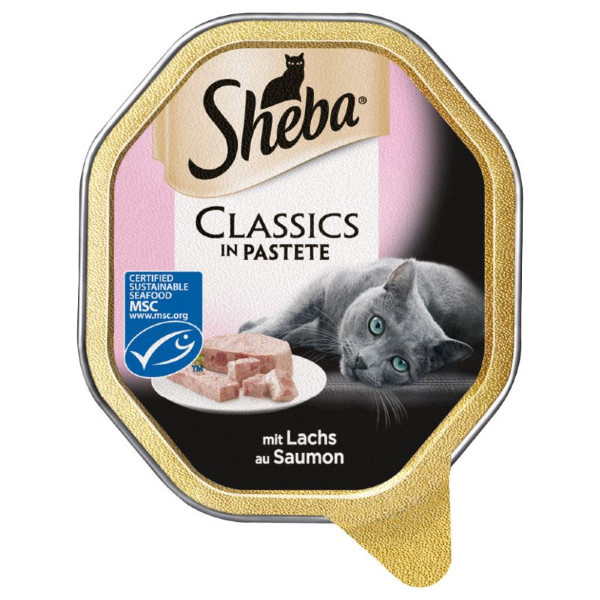 SHEBA CLASSICS Πατέ Για Γάτες Με Σολωμό 85gr