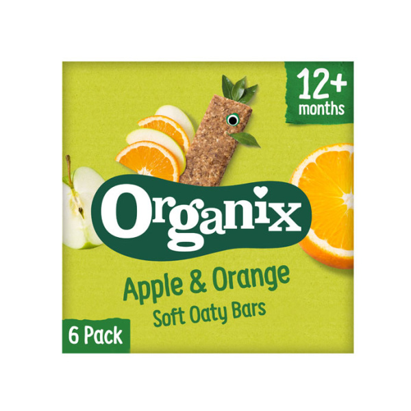 ORGANIX APPLE & ORANGE SOFT OATY BARS 6x23gr bio