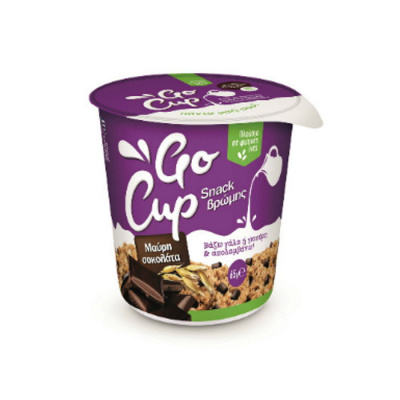 GO CUP Snack Βρώμης με Μαύρη Σοκολάτα 65gr