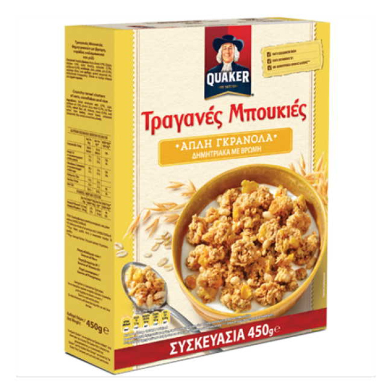 QUAKER Τραγανές Μπουκιές Με Γκρανόλα 450gr