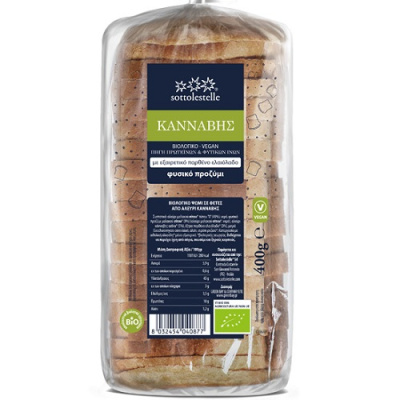 SOTTOLESTELLE SLICED BREAD WITH HEMP FLOUR 400gr bio