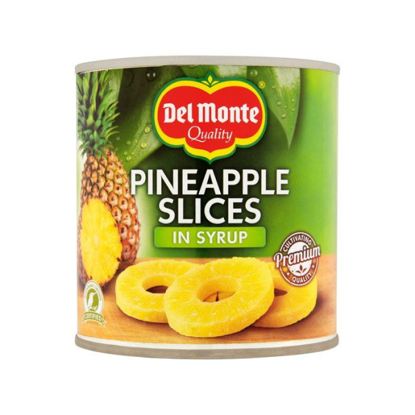 DEL MONTE PINEAPPLE SLICES IN SYRUP 840gr