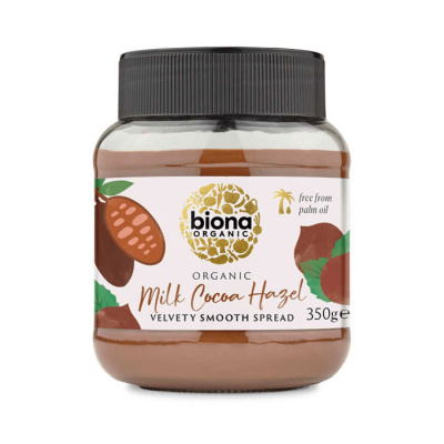 BIONA MILK COCOA HAZEL SPREAD 350gr bio