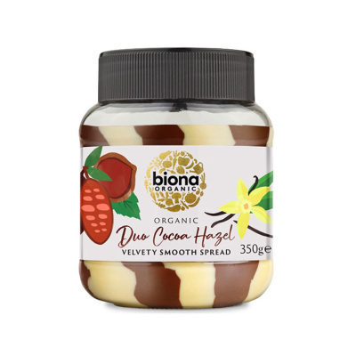 BIONA DUO CHOCOLATE HAZELNUT SPREAD 350gr bio