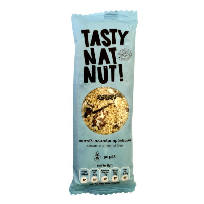 TASTY NATNUT SESAME ALMOND BAR WITH HONEY 71gr