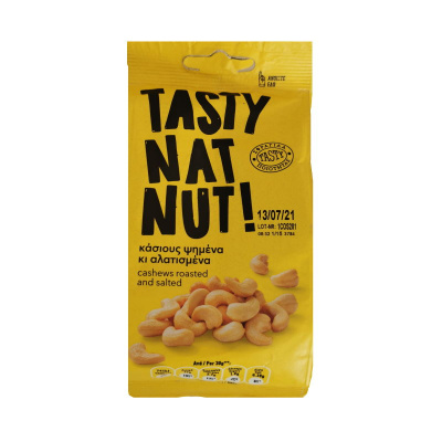 TASTY NATNUT CASHEWS ROASTED AND SALTED 91gr