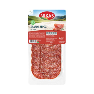 NIKAS SLICED DRY SALAMI 100gr