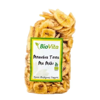 BIOVITA BANANA CHIPS WITH HONEY 200gr bio