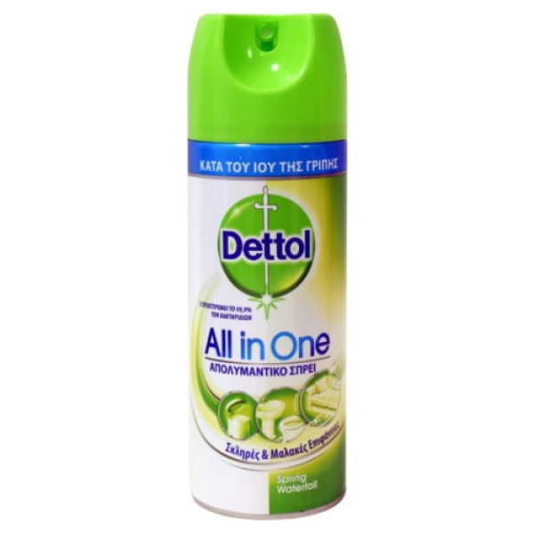 DETTOL ALL IN ONE DISINFECTANT SPRAY SPRING WATERFALL 400ml
