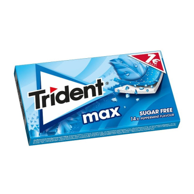 TRIDENT MAX PEPPERMINT FLAVOURED GUMS 14pcs 27gr