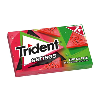 TRIDENT SENSES WATERMELON FLAVOURED GUMS 14pcs 27gr