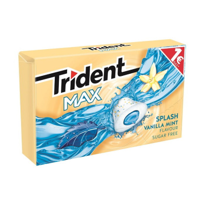 TRIDENT MAX SPLASH VANILLA MINT FLAVOURED GUMS 22gr