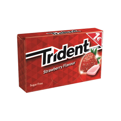 TRIDENT STRAWBERRY FLAVOURED GUMS 23,8gr