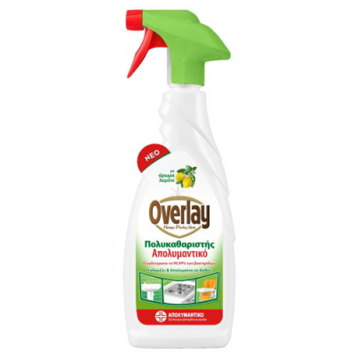 OVERLAY MULTI CLEANING DISINFECTANT SPRAY LEMON 650ml