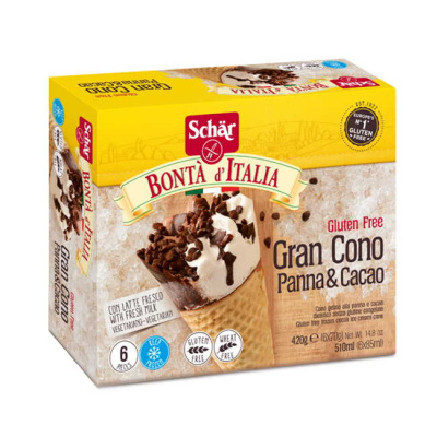 SCHAR GLUTEN FREE GRAN CONO PANNA & CACAO 6x70gr