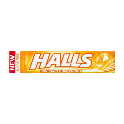 HALLS HONEY & LEMON FLAVOUR SUGAR FREE 32gr