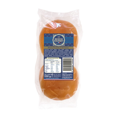 BRIOCHE GOURMET BURGER BUNS 250gr