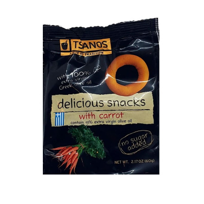 TSANOS "TSANAKIA" SNACKS WITH CARROT 60gr