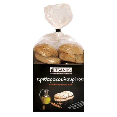 TSANOS MINI BARLEY ROUND RUSKS 600gr