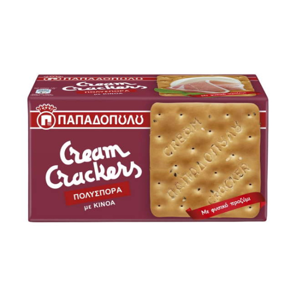 ΠΑΠΑΔΟΠΟΥΛΟΥ Cream Crackers Πολύσπορα Με Κινόα 195gr