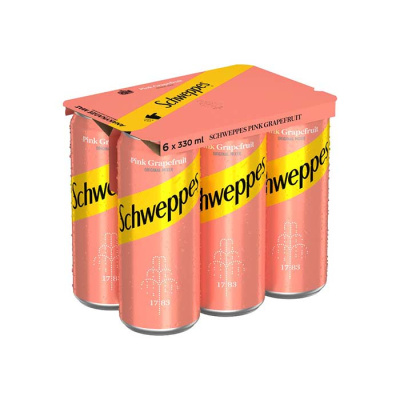 SCHWEPPES Pink Grapefruit 330ml 6τεμ