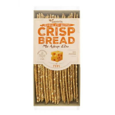 DANVITA WHEAT FLAT CRISP BREAD WITH CHEESE 130gr