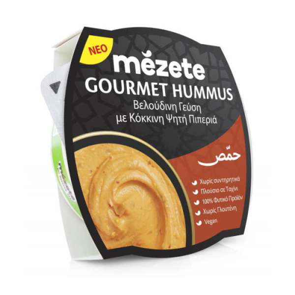 MEZETE GOURMET HUMMUS WITH ROASTED RED PEPPER 215gr