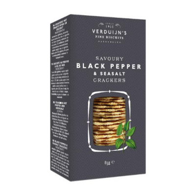 VERDUIJN'S BLACK PEPPER CRACKER WITH SEASALT 75gr