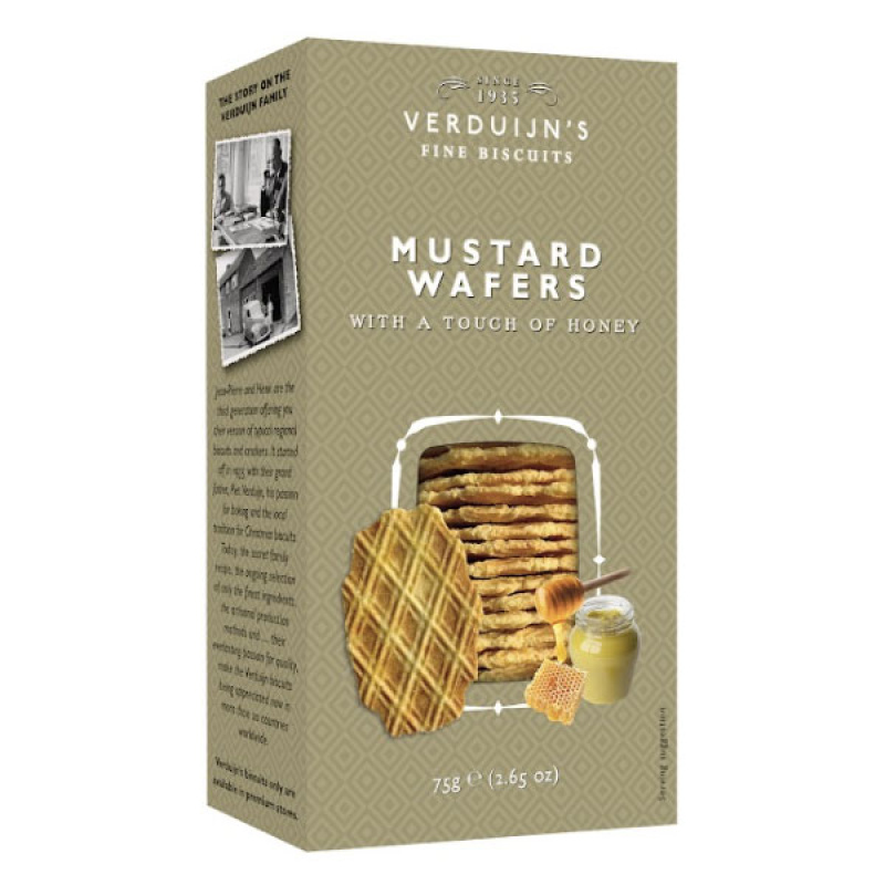 VERDUIJN'S MUSTARD WAFERS WITH HONEY 75gr