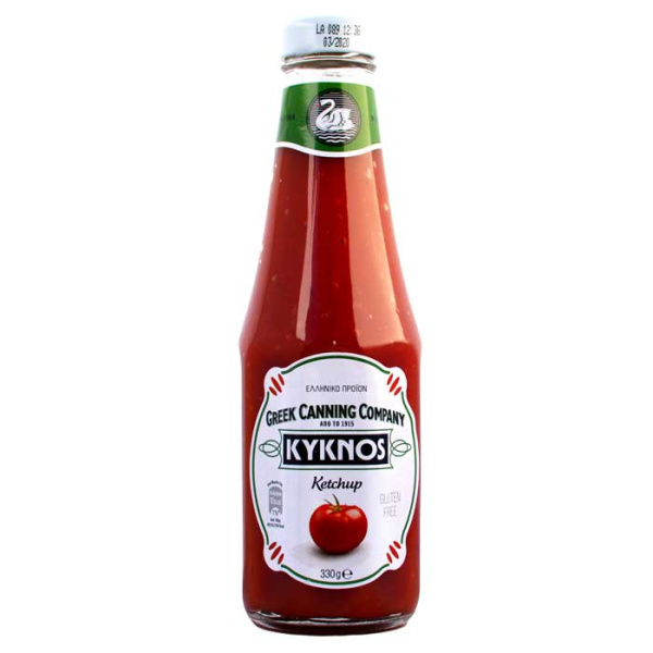 KYKNOS KETCHUP GLASS BOTLE 330gr