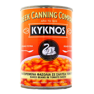 KYKNOS Μαγειρεμένα Φασόλια σε Σάλτσα Ντομάτας 420gr