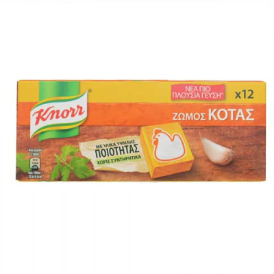 KNORR Ζωμός Κότας 12 Κύβοι 120gr