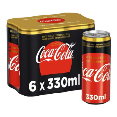 COCA COLA Zero Sugar Χωρίς Καφεϊνη 6x330ml