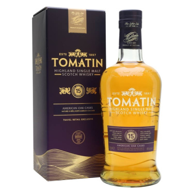 TOMATIN SINGLE MALT AMERICAN OAK CASKS 15Y.O. 46%VOL 700ml