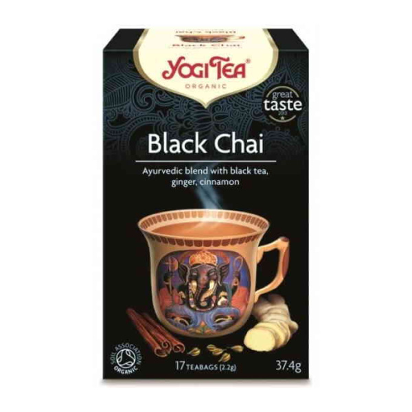 YOGI TEA BLACK CHAI teabags 37.4gr bio