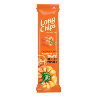 LONG CHIPS MASHED POTATO SNACK GRILLED PAPRIKA 75G