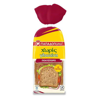 PAPADOPOULOS SLICED MULTISEED BREAD GLUTEN FREE 300gr