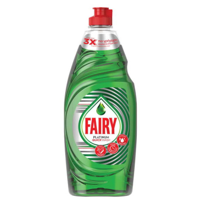 FAIRY Υγρό Πιάτων με Γρήγορη Δράση Platinum Quickwash 654ml