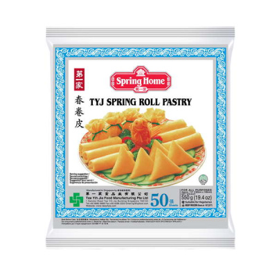 SPRING HOME SPRING ROLL PASTRY 50 sheets 190mm x 190mm 550gr