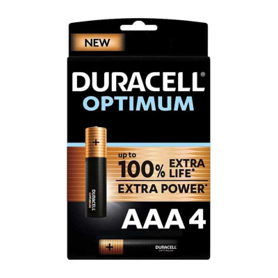 DURACELL OPTIMUM Αλκαλική Μπαταρία AAA 4τεμ.